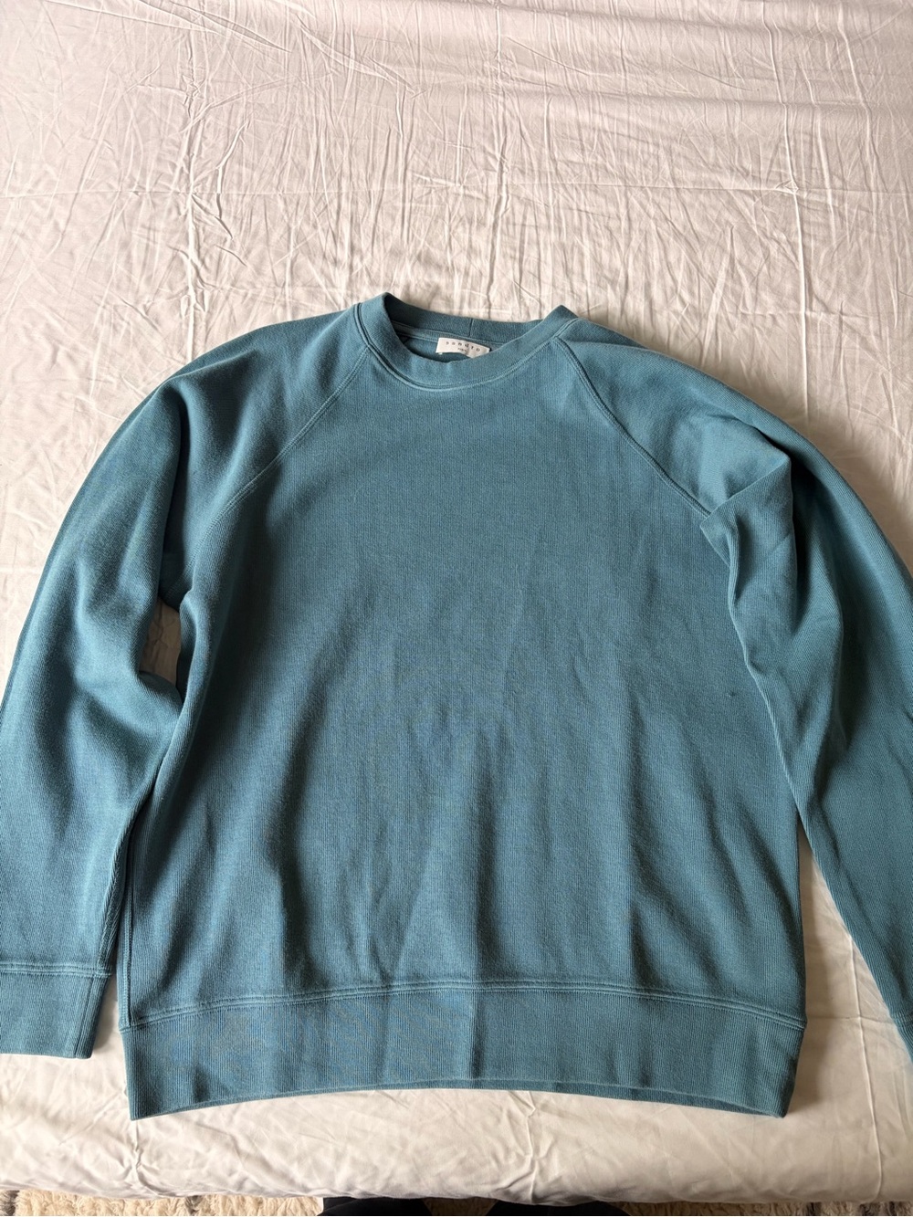 Sandro Crewneck Sweatshirt in Dusty Teal Blue